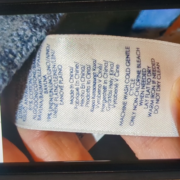 CHAPS* vintage blue/gray sweater striped long sleeve boat neck high quality - Picture 7 of 9